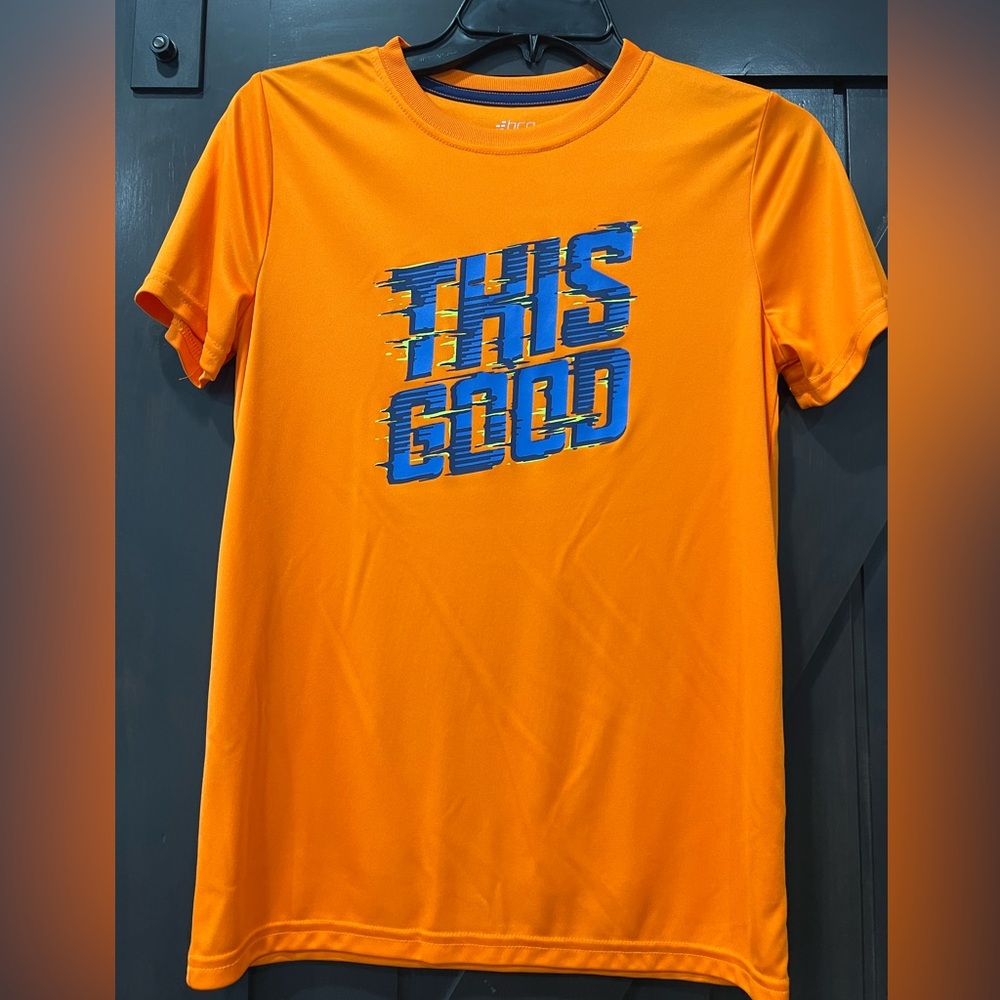 * 4/$20
Boys orange This Good bcg tshirt Size L 14-16